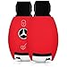 Produktbild Hülle für Mercedes Benz 2-Tasten Autoschlüssel - kwmobile Silikon Schlüssel Schutzhülle in Rot - Etui Schlüsselhülle Cover Klappschlüssel