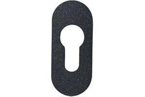 STAHL-DESIGN-TEBART 1 roseta ovalada adhesiva para puertas, autoadhesiva, con adhesivo 3M VHB, color gris antracita DB703 Germany, calidad superior a la media