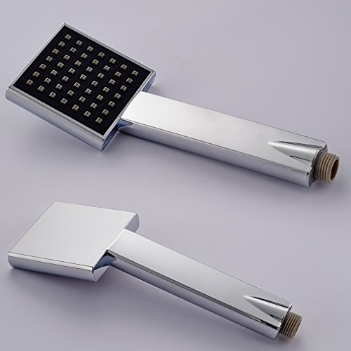 Auralum® Messing & Chrom 81 x 81 mm Handbrause Duschbrause Duschkopf - 7