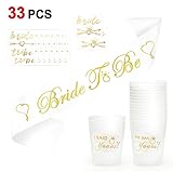 kit de suministros para la despedida de soltera - Contiene 1 pieza bride to be Banda, 14 tazas "Ella dijo Yaaas" para la tribu de la novia + 2 tazas "Yo dije Yaaas" para Fiesta de Despedida de Soltera o Fiesta de Boda y 16 despedida de soltera tatuajes