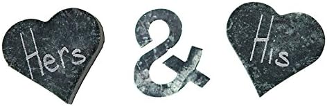 SPARQ Set (Etched Heart, Ampersand), Soapstone, 0.1 x 0.1 x 0.1 cm