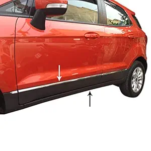 Automaze Car Side Door Beading, Full Chrome for Ecosport All Models, Eco-Sport Chrome Accessories, 6Pc Set