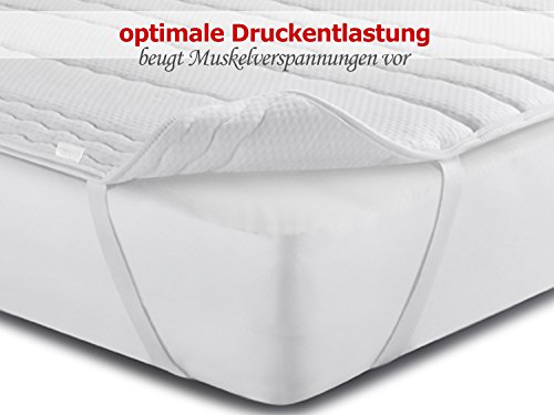 Topper von „Dormisette“ – 1B-Ware – mit kleinen Schönheitsfehlern – für eine ergonomische Schlafposition – Gesamthöhe ca. 2,5 cm – geprüft nach Öko-Tex Standard 100 – made in Germany – 2 Größen, 90 x 200 cm - 3