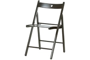 FurnitureXtra Solid Wood Folding Chairs, Indoor Outdoor Banquet Folding Chair Seating (Black)