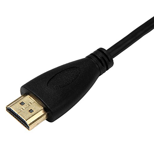 CY links gewinkelt 90 Grad Micro HDMI auf HDMI Stecker HDTV Kabel 50 cm für Handy & Tablet - 3