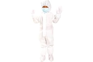 SOIMISS Schutzanzüge Einweg- Kindersicherheitsschutzkleidung Staub- Kleidung Atmungsaktiv Isolierung Kleidung mit Handschuh Überschuh für Kinder Kinder Coverall