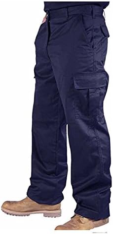 Mcintyre Men's Polyester Cotton Cargo Combat Builders Warehouse Workwear Trouser, 40" Short, Navy