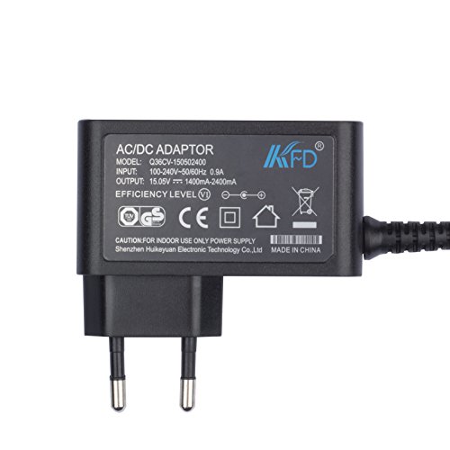 KFD 21W Netzteil Ladegerät Ladekabel für Amazon Echo Wireless Lautsprecher & Amazon Fire TV (NEUE 2nd Generation & 4K Ultra HD streaming GAMING EDITION) – RE78VS Power Supply AC Adapter 15V 1,4A – Nicht kompatibel mit der 1st Generation - 3