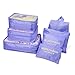 Produktbild Kleidertaschen-Set 8-teilig Reisetasche in Koffer Wäschebeutel Schuhbeutel Kosmetik Aufbewahrungstasche Farbwahl (Lila)