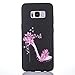 Produktbild Samsung Galaxy S8 Hülle, Chreey [Schwarz Serie] Full Body Cover Bumper Case Weich TPU Silikon Handyhülle Kratzfeste Anti-Rutsch Matt Schutzhülle Backcover [Rosa Hohe Absätze]