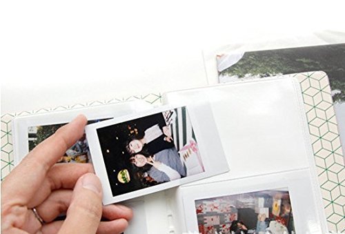 Fujifilm Instax Mini FotoAlbum Fotohüllen Speziell Für Fujifilm Instax Miini Film 7S/8/25/50/90, 14*11cm, 64 Seiten,Rosa, blau, beige (beige) - 6