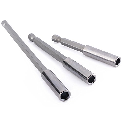 Beetrie Magnetische Bohrer Verlängerung Halter 1/4 hex-shank Quick Change 6.35mm Hex Power Tools 75m 100mm 150mm 3 tlg - 2