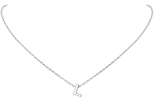 FindChic Buchstabe Kette A-Z Damen Kette Alphabet Anhänger in Silber Gold kostenlos Schmuckbox für Muttertag Geburtstag