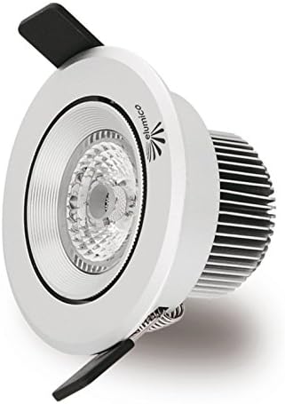 elumico LED Recessed Downlight, Includes transformer 4W, warm White 3000 K, light angle: 36°, colour: black, Lumen: 320 Lm, CE, RoHs, 2–year Warranty