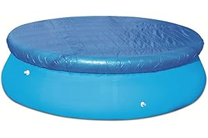LMYDIDO Pool Cover, Round/Rectangular Pool Cover, Easy Set Swimming Pool Cover, Frame Pool Cover Rainproof Dust Cover (Round 10FT)
