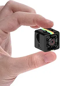 Jukkre Mini Wireless Action Cop, Home or Car Video Recorder Cam/Cameras with 1080p HD Recording and Night Vision for Indoor or Outdoor Surveillance (1 Cubic Inch), Multicolour