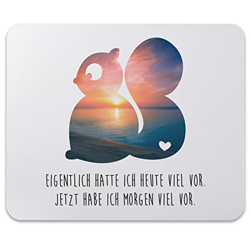 Mr. & Mrs. Panda Mauspad Druck Eichhörnchen - 100% handmade & handbedruckt - Eichhörnchen, Eichhorn, Wood, Wald, Waldtiere Mouse Pad, Mousepad, Computer, PC, Männer, Mauspad, Maus, Geschenk, Druck, Schenken, Motiv, Arbeitszimmer, Arbeit, Büro Eichhörnchen, Eichhorn, Wood, Wald, Waldtiere