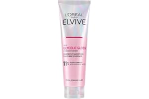 L'Oreal Paris Elvive Glycolic Gloss Conditioner, With Gloss Complex and Glycolic Acid, Fills and Seals Hair Fibres, For Long-lasting, Smooth and Shiny Hair, Ideal for Dull Hair, 150ml