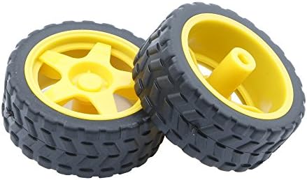 High Quality Tire chassis Wheels For Small Smart Car Model Robot Pack Of 2