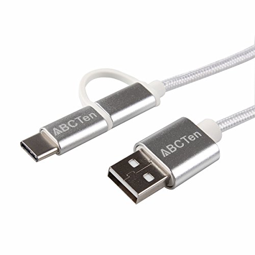 ABCTen 2in1 Highspeed USB C und Micro USB Ladekabel u Datenkabel Beide Android Gerät und andere Typ C Geräte für Samsung Huawei Xiaomi Nokia Meizu etc - 2