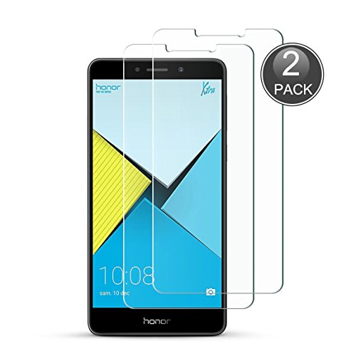 E-Hamii [2-Pack] Huawei Honor 6X Displayschutzfolie, 0,26 mm HD Anti-Kratz- und Anti-Fingerabdruck Schutzfolie, 9H gehärtetes Glas Schutzabdeckung, Besserer Schutz (Hinweis: Nicht Volldeckung)