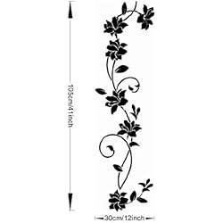 Hangqiao 105x30cm Noir Decor Art Peints mural Murs autocollants en PVC
