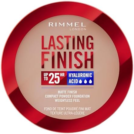 Rimmel London, Lasting Finish, 006 Rose Vanilla, Fondotinta Compatto, Finish Soft-Focus, Finish opaco, Coprenza totale, SPF20, Formula vegana, 7 g
