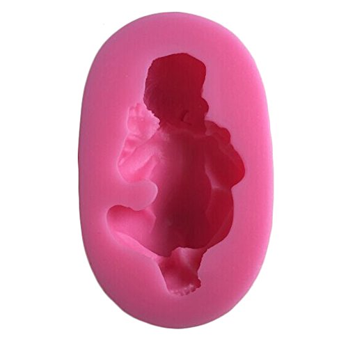 Karen Baking Ein Set Schlafen Baby Und Engels-Flügel-Form-3D Silikon-Fondant-Kuchen-Form Rose - 2