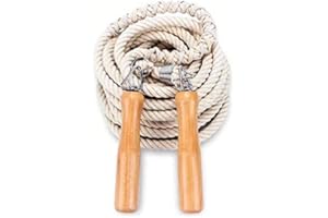 DFVEY Skipping Rope, Long Jump Rope with Wooden Handle for Kids and Adult, Best Team Group Skipping Rope for School Sport and Outdoor Activity (5)