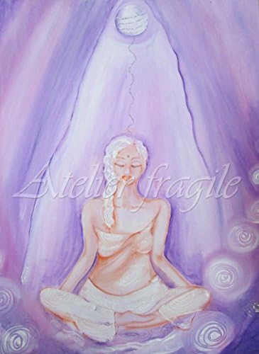 'Canvas Print 60 x 40 cm – Serenity Angel Painting by Heike Bender – Cute Nails