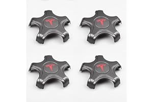 HEYCE 4pcs Capuchon de Centre de Roue pour Tesla Model 3 Enjoliveurs Auto Centre de Roue de Voiture Caches Moyeu Jante Centre D'emblème Housse de Remplacement,B