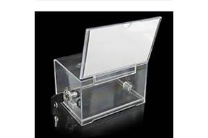 KAFENDA Spardose - Klares mit Schloss - Geeignet zum Sammeln von Spenden - Abstimmungen - Anregungen - Kommentare - Visitenkarten - Tipp - Lose - Hochzeitskarten etc.