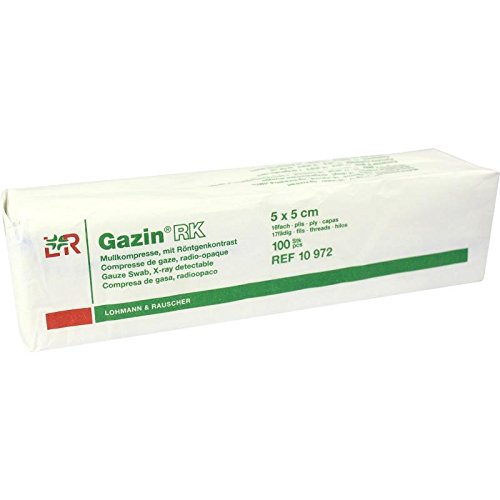 GAZIN Mullkomp, 5 x 5 cm no estéril 16fach RK 100 ST compresas