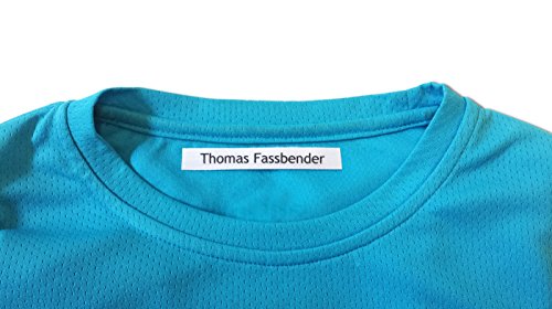 100 Personalisierte Wäscheetiketten – Wäscheetiketten mit Namen zum einbügeln 100 Stück- Namensticker aus bedrucktem cotton zum selbst Aufbügeln – fur Schulkleidung/Kleidung/Kleidungsetiketten, Namensstreifen für Kinder, neue Namensetiketten zum Aufkleben, KEIN AUFBÜGELN/EINNÄHEN/BESCHRIFTEN, selbstklebendes Kunststoffetikett für Schulkleidung – 100 Stück - 2