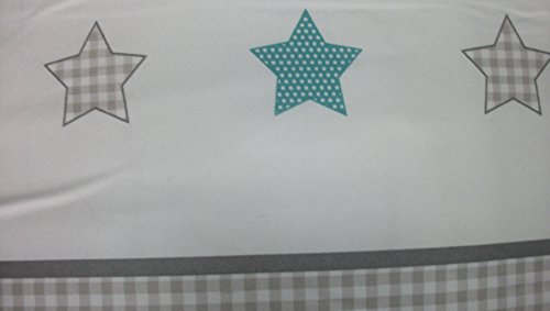 Baby Himmel Nestchen SET 2 tlg. grau – weiß karo Sterne schlichte Eleganz Oeko Tex - 2