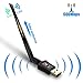 Produktbild WiFi Adapter, Gintenco Wireless Wlan Stick, 600Mbps Dual-Band, 2.4G/150Mbps + 5G/433Mbps, 802.11 N/g/b/a/AC Wireless Adapter mit Antennenbuchse und Abnehmbarer Antenne, Kompatibel mit Windows, Mac OS, Linux Rot