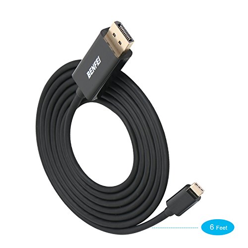 USB Typ C (Thunderbolt 3) zu DisplayPort 4 K @ 60Hz UHD 6 Füße Kabel, benfei USB 3.1 (usb-c) zu DP Display Port Adapter Stecker auf Stecker vergoldet Kordel - 2