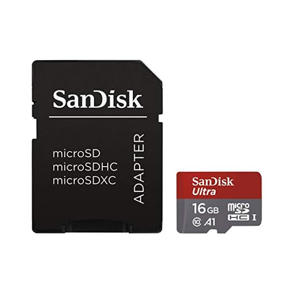 Tarjeta de Memoria SanDisk Ultra Imaging microSDHC de 16 GB con Adaptador SD con hasta 98 MB/s y Class 10, U1, A1, Gris…