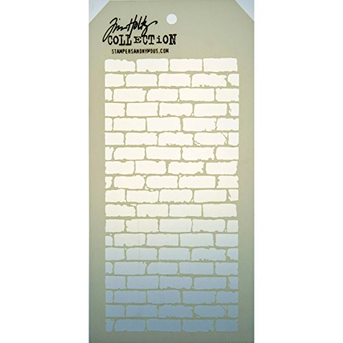 Art Gone Wild THS038 Stampers Anonymous Tim Holtz Schablonen Mauersteine, Synthetic Material, durchsichtig, 30.5 x 12.7 x 0.2 cm - 2