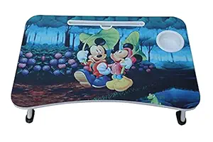 MARMIX Lap-Desk, Laptop Table, Study Tab with Cartoon , Multipurpose Foldable Study Table, Laptop Table with Tablet Slot & Cup Holder, Study Table Gifts for Kids (Mickey Mouse)