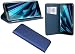 Produktbild cofi1453 Elegante Buch-Tasche Hülle Smart Magnet kompatibel mit Sony Xperia XZ3 Leder Optik Wallet Book-Style Cover in Blau Schale