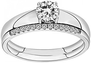 Silver and Cubic Zirconia Solitaire Ring arg-ba00215