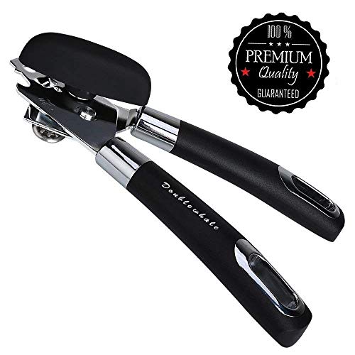 Doublewhale - Abrelatas con abridor de tarros y abrebotellas en uno, herramientas de cocina, antideslizante, ideal para personas mayores o que tienen artritis en las manos (3 herramientas)
