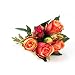 Produktbild artplants Deko Rosenstrauß Mini - Molly, lachs - rosa, 28 cm, Ø 15 cm - Kunstrosen/Künstliche Blumen