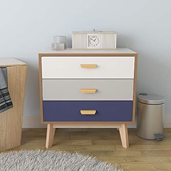 Vonhaus Chest Of Drawers Scandinavian Nordic Style White And