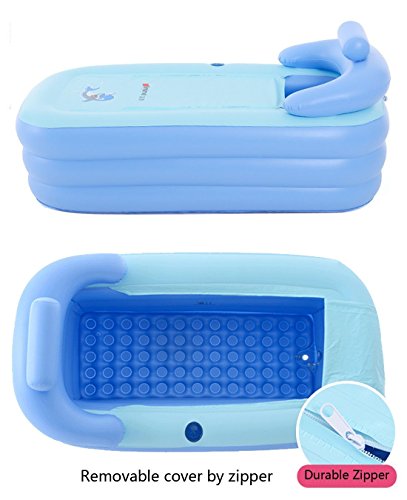 Intime Pliable Gonflable šŠpais Adultes Chauds Baignoire, Enfants Piscine Gonflable, Bleu - 3