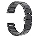 Produktbild TRUMiRR 22mm Armband, Quick Release Keramik Uhrenarmband Stahl Schmetterling Wölbungsriemen für Samsung Gear 2 Neo Live, Huawei Watch 2 Classic, LG G Watch,MOTO 360 2nd 46MM, Asus ZenWatch 1 2 Männer,