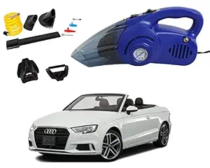 Oshotto 100W Heavy Duty Car Vacuum Cleaner Cum 120W Heavy Duty Air Compressor/Tyre Inflator (2 in 1) Compatible with Xuv-700 (Blue)