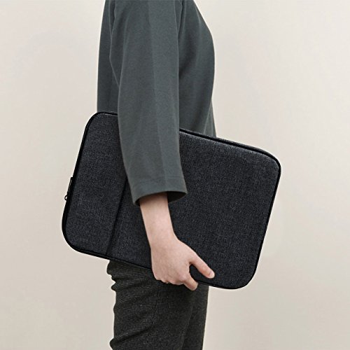 YOCOWOCO 13 Zoll 13,3″ Zoll Laptop-Taschen Schutzhülle Macbook Tasche mit Reißverschluss Tragetasche mit extra Beutel,Schwarz - 8