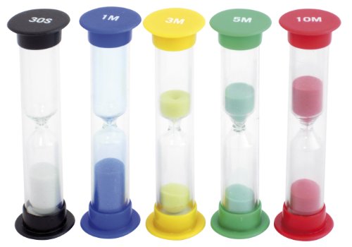 Relojes de arenas pequeños, set de 5.